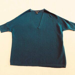 Eileen Fisher sweater Women's Extra Small teal oversized lightweight soft